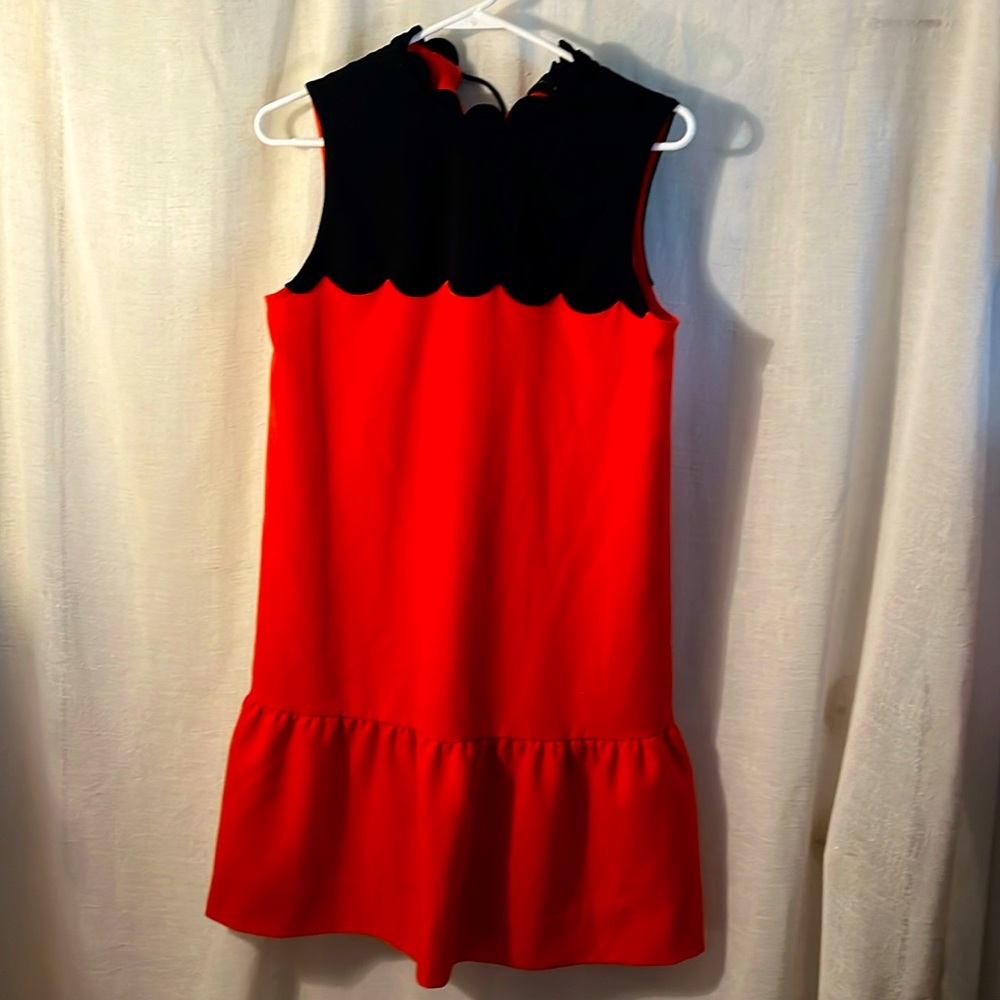 🦄🦄Victoria Beckham orange and black shift dress size:S